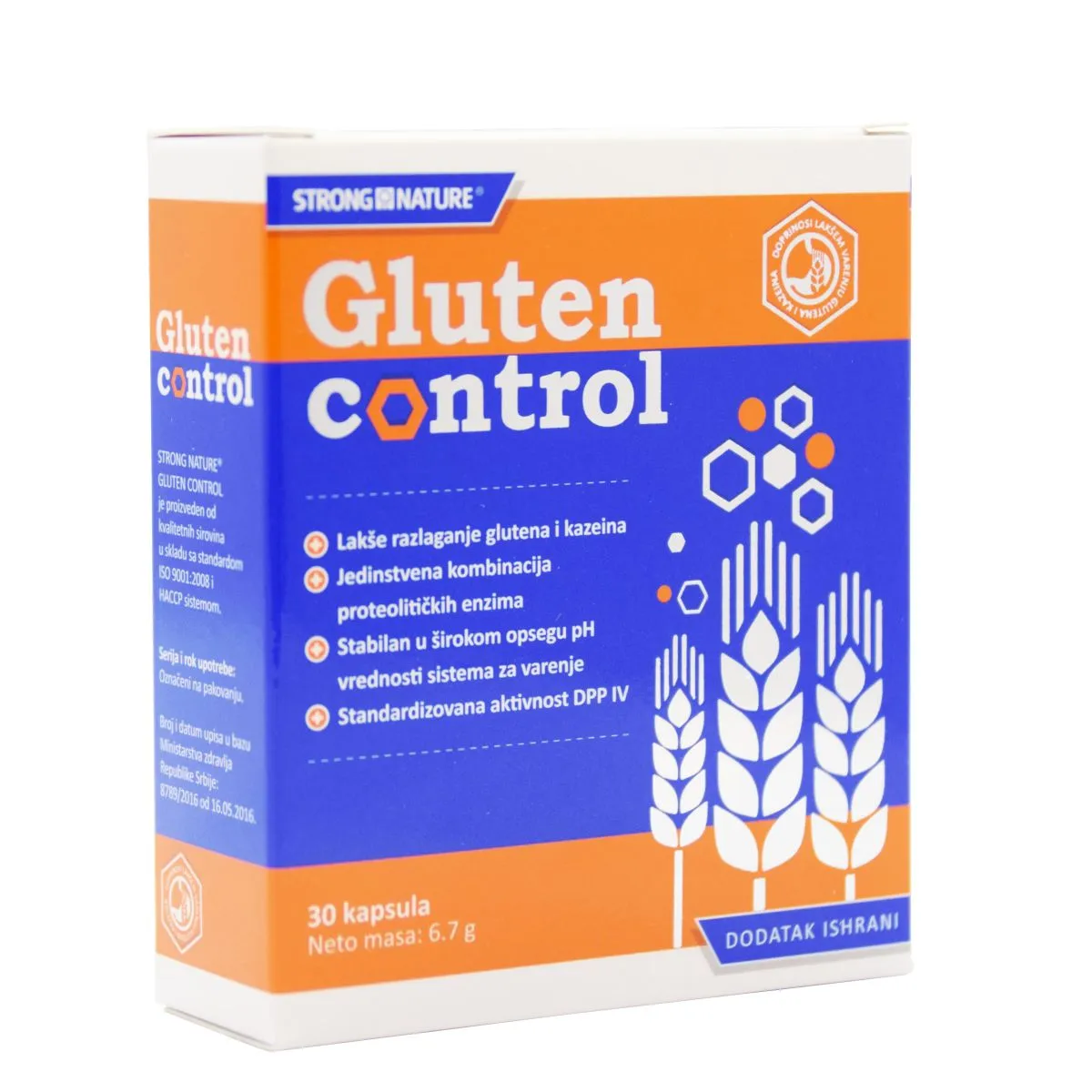 STRONG NATURE GLUTEN CONTROL CAPS N30 - Product Image