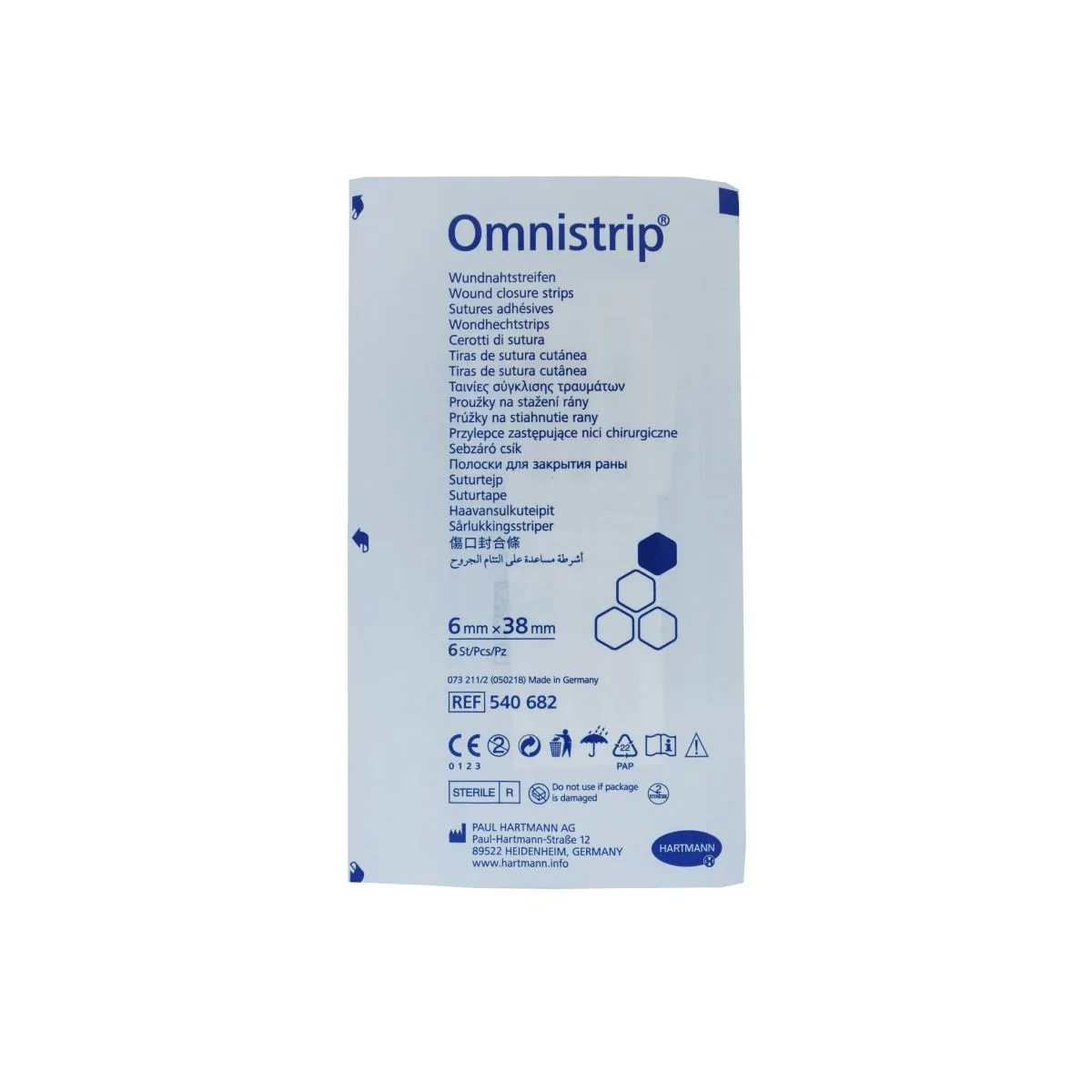 OMNISTRIP HAAVASULGEMISPLAASTER 6X38MM N6 - Product Image
