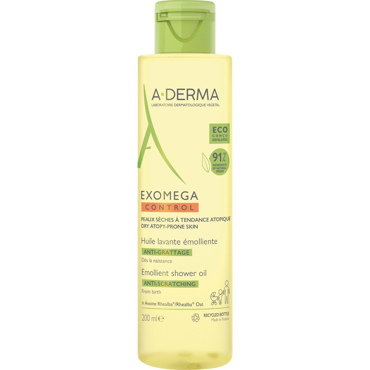 A-DERMA EXOMEGA CONTROL DUSHIÕLI ATOOPILISELE NAHALE 200ML - Product Image