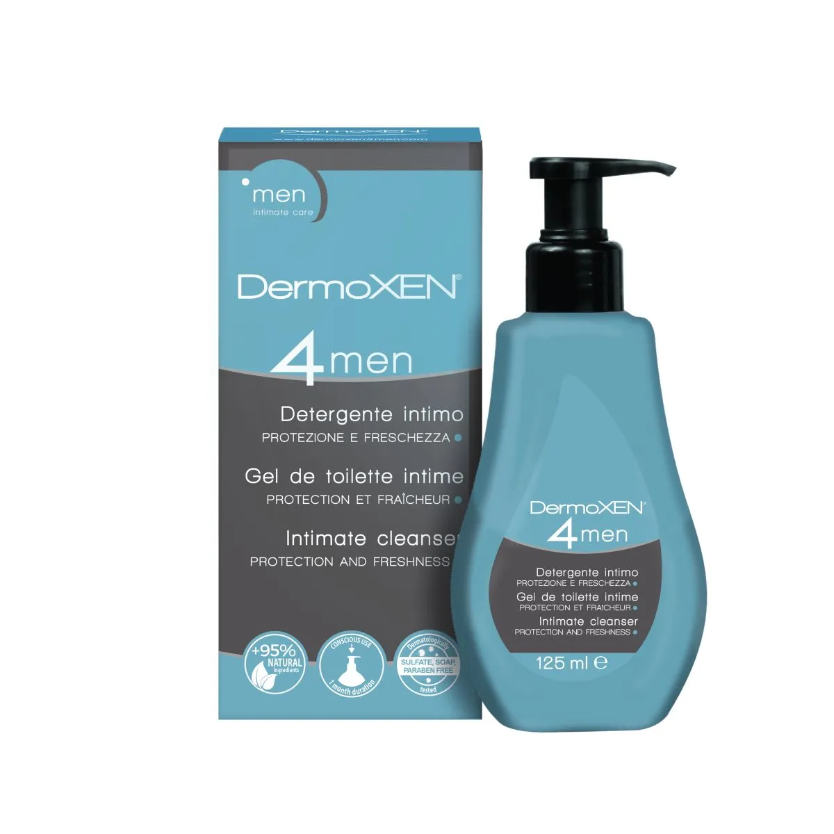 DERMOXEN 4MEN INTIIMPESUGEEL MEESTELE 125ML - Product Image