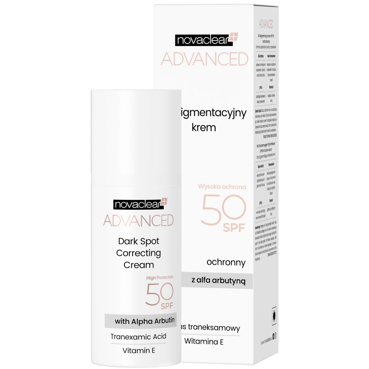 NOVACLEAR ADVANCED NÄOKREEM PIGMENDILAIKUDELE SPF 50+ 50ML - Product Image
