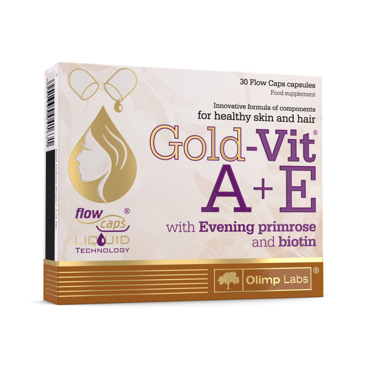 OLIMPLABS GOLD-VIT A+E+KUNINAKEPIÕLI +BIOTIIN VEDELKAPSEL N30 - Product Image