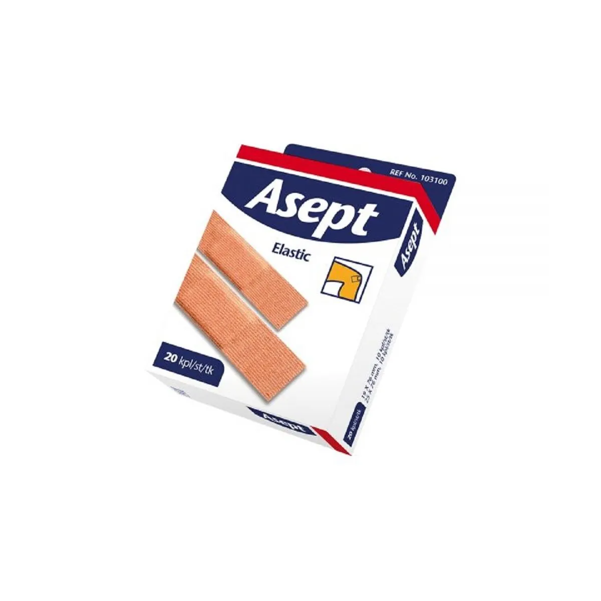 ASEPT PLAASTER ELASTIC N20 (2 SUURUST) - Product Image