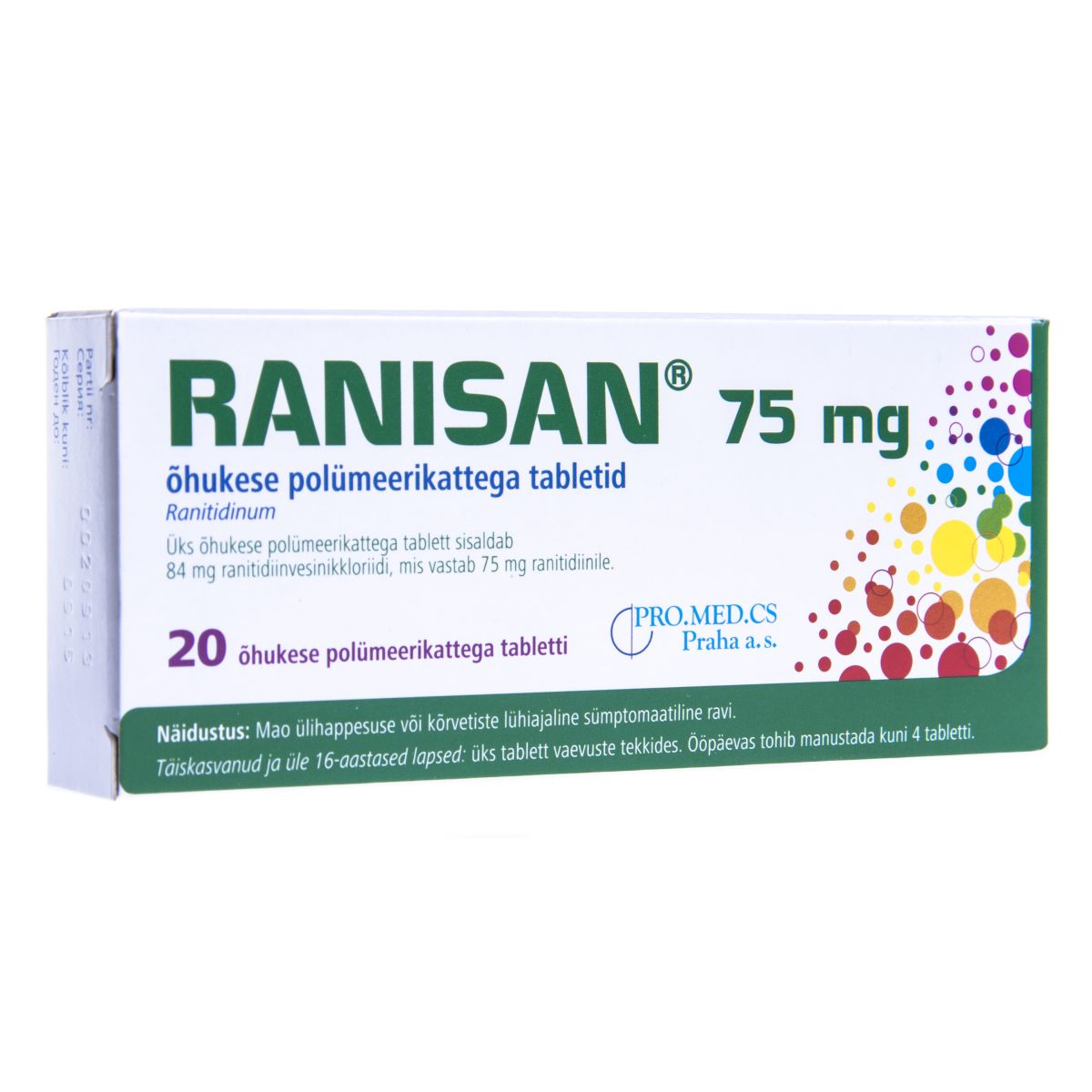 RANISAN 75MG TBL 75MG N20 - Product Image