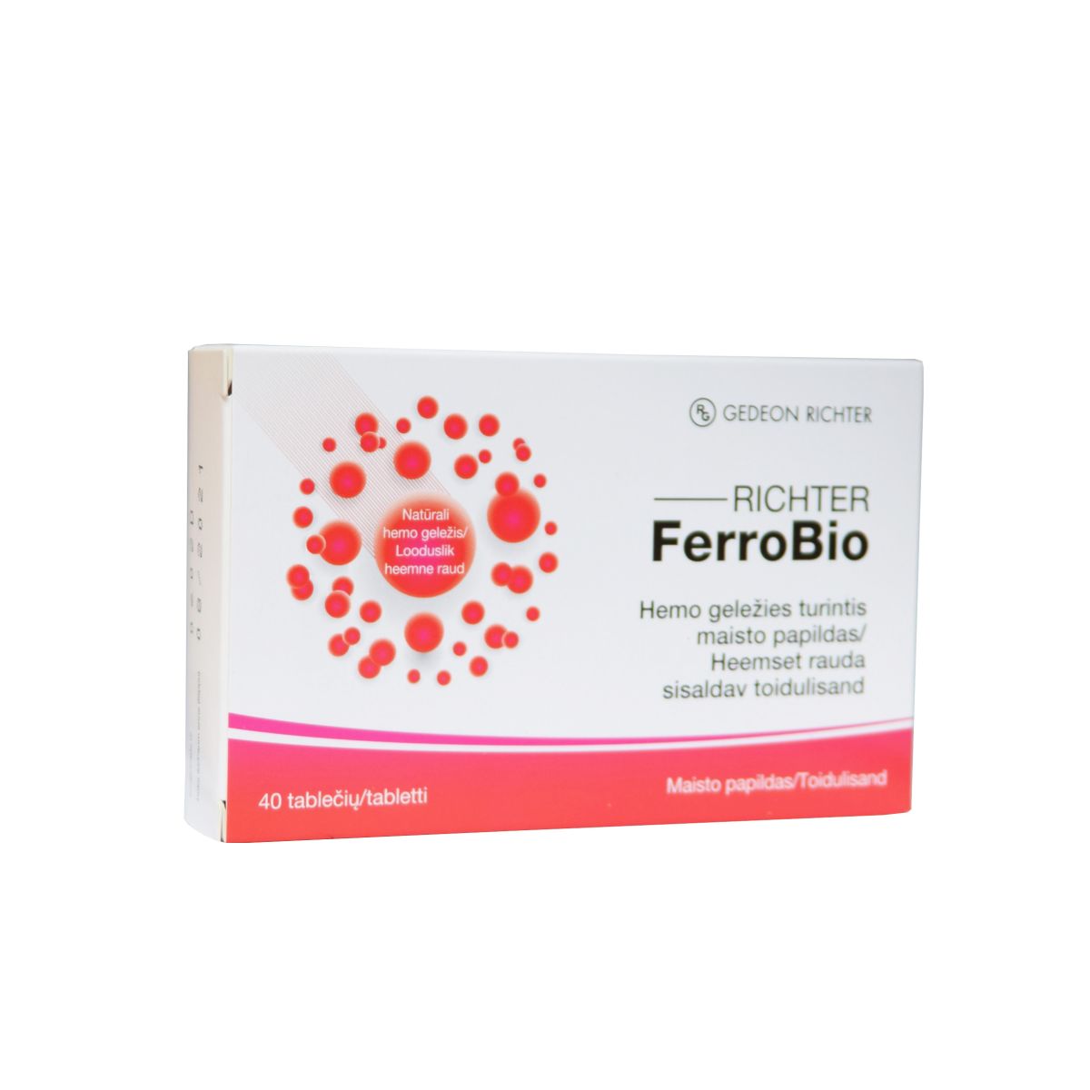 RICHTER FERROBIO TBL 18MG N40 - Product Image