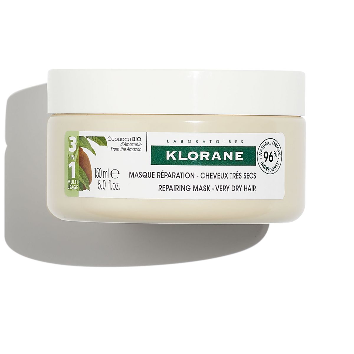 KLORANE JUUKSEMASK VÄGA KUIVADELE JUUSTELE CUPUACU 150ML - Product Image