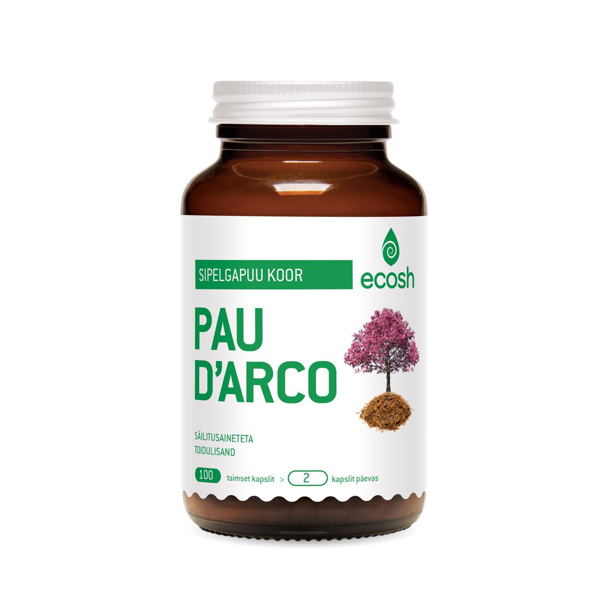 ECOSH PAU D'ARCO SIPELGAPUU KOORE KAPSLID N100 - Product Image