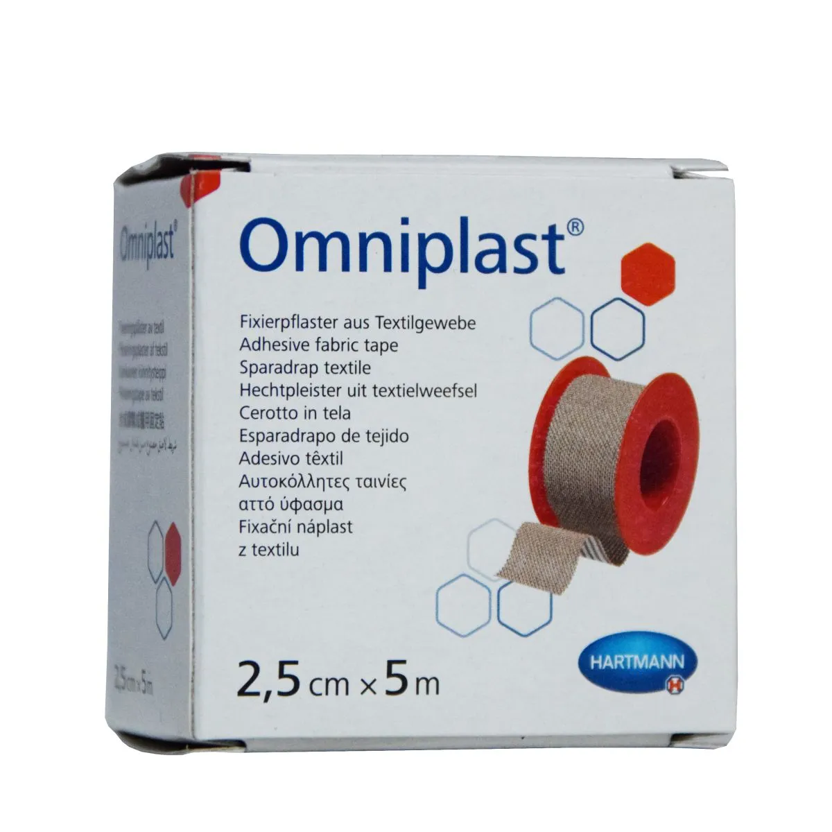 MNIPLAST RULLPLAASTER 2,5CMX5M (TEKSTIILIST) - Product Image