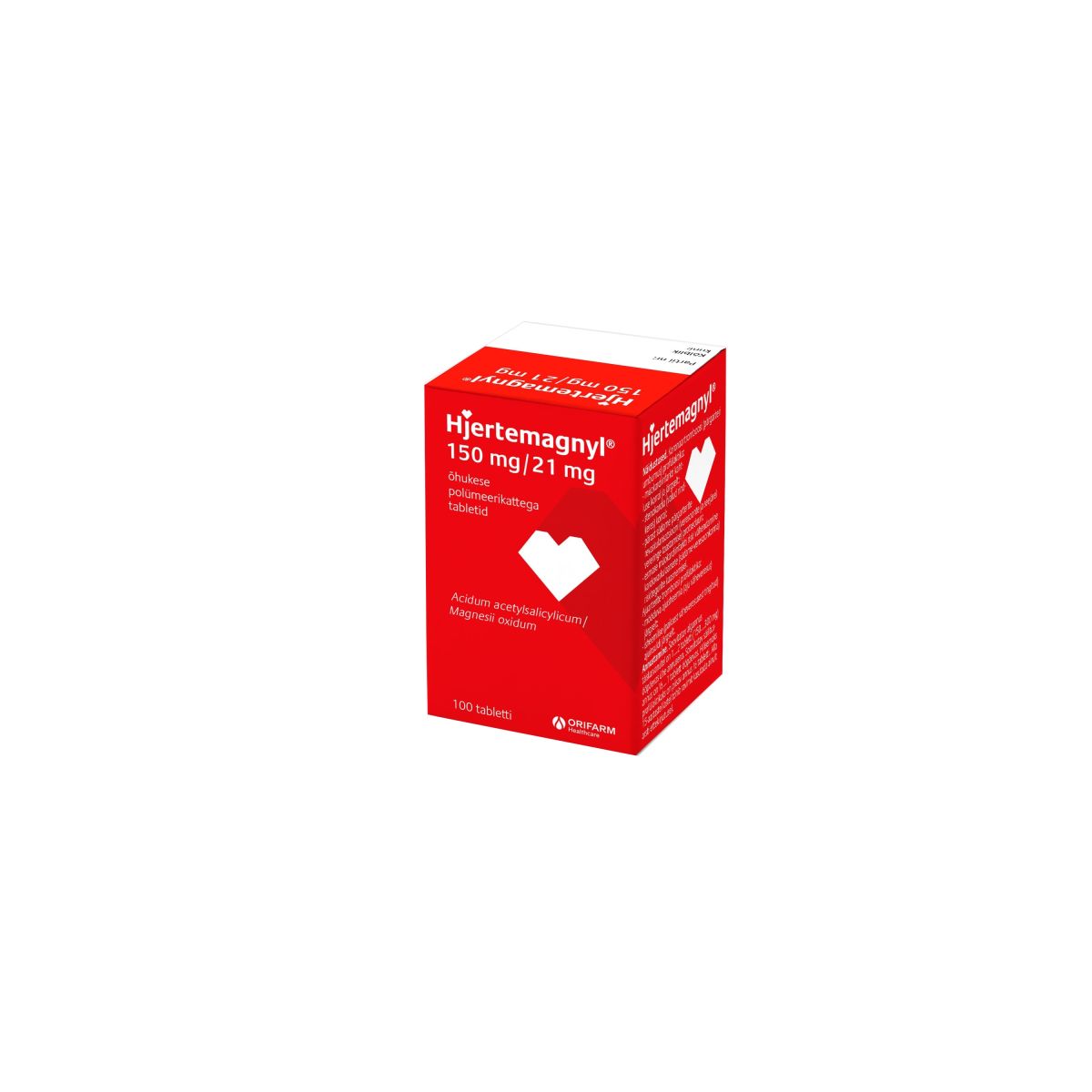 HJERTEMAGNYL TBL 150MG+21MG N100 - Product Image