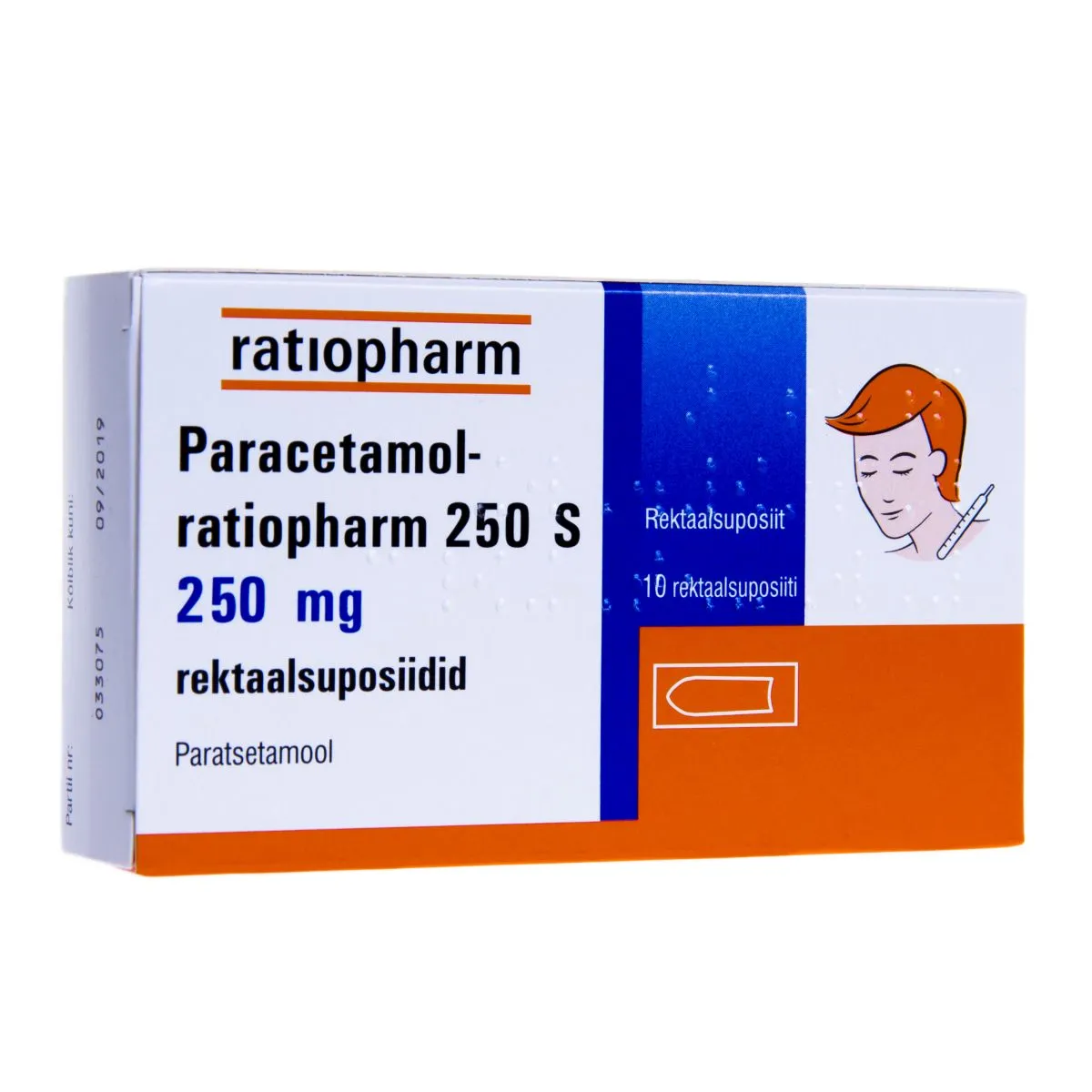 PARACETAMOL- RTP 250 S REKTAALSUPOSIIT 250MG N10 - Product Image