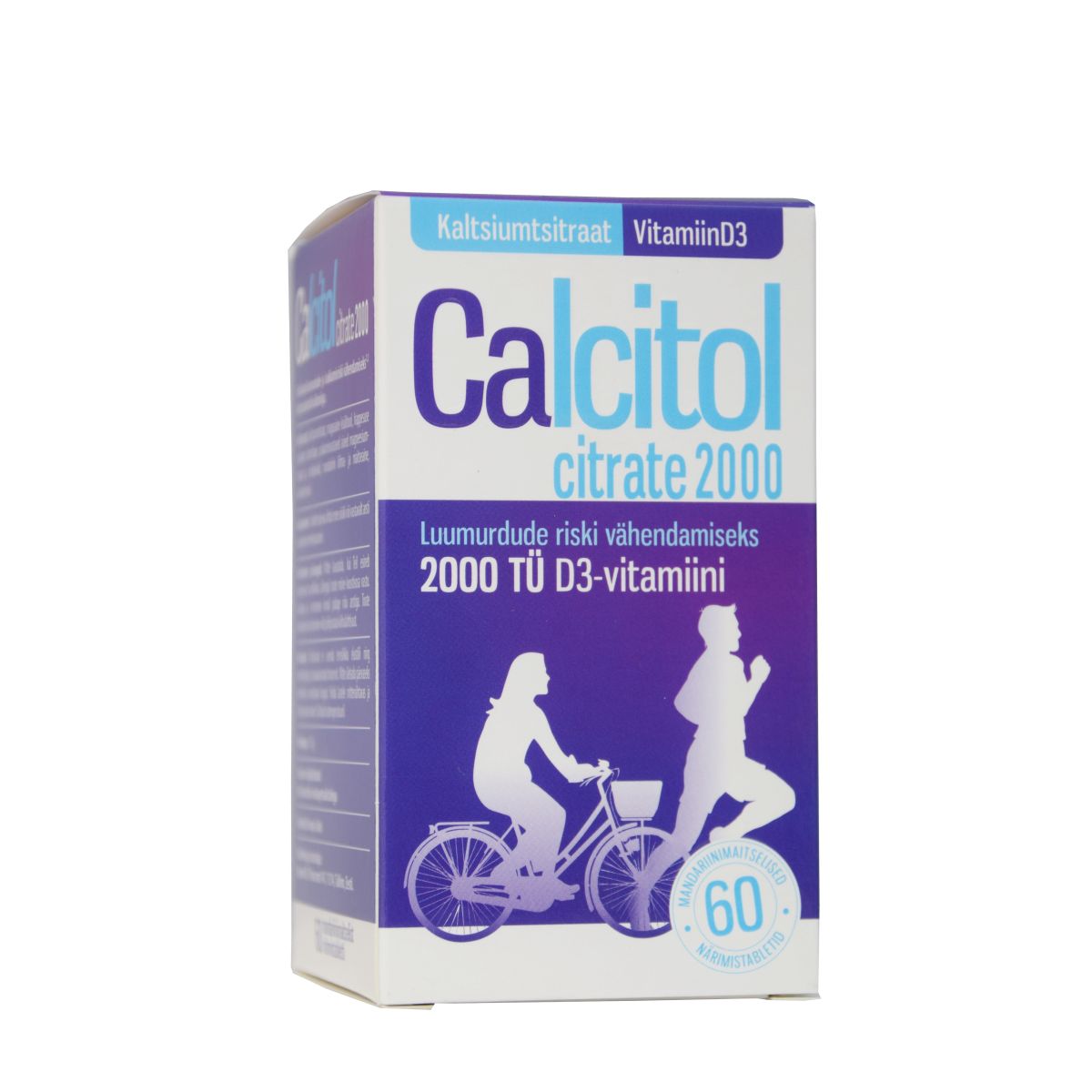 CALCITOL CITRATE NÄRIMISTBL 2000MG+D3 2000IU N60 - Product Image