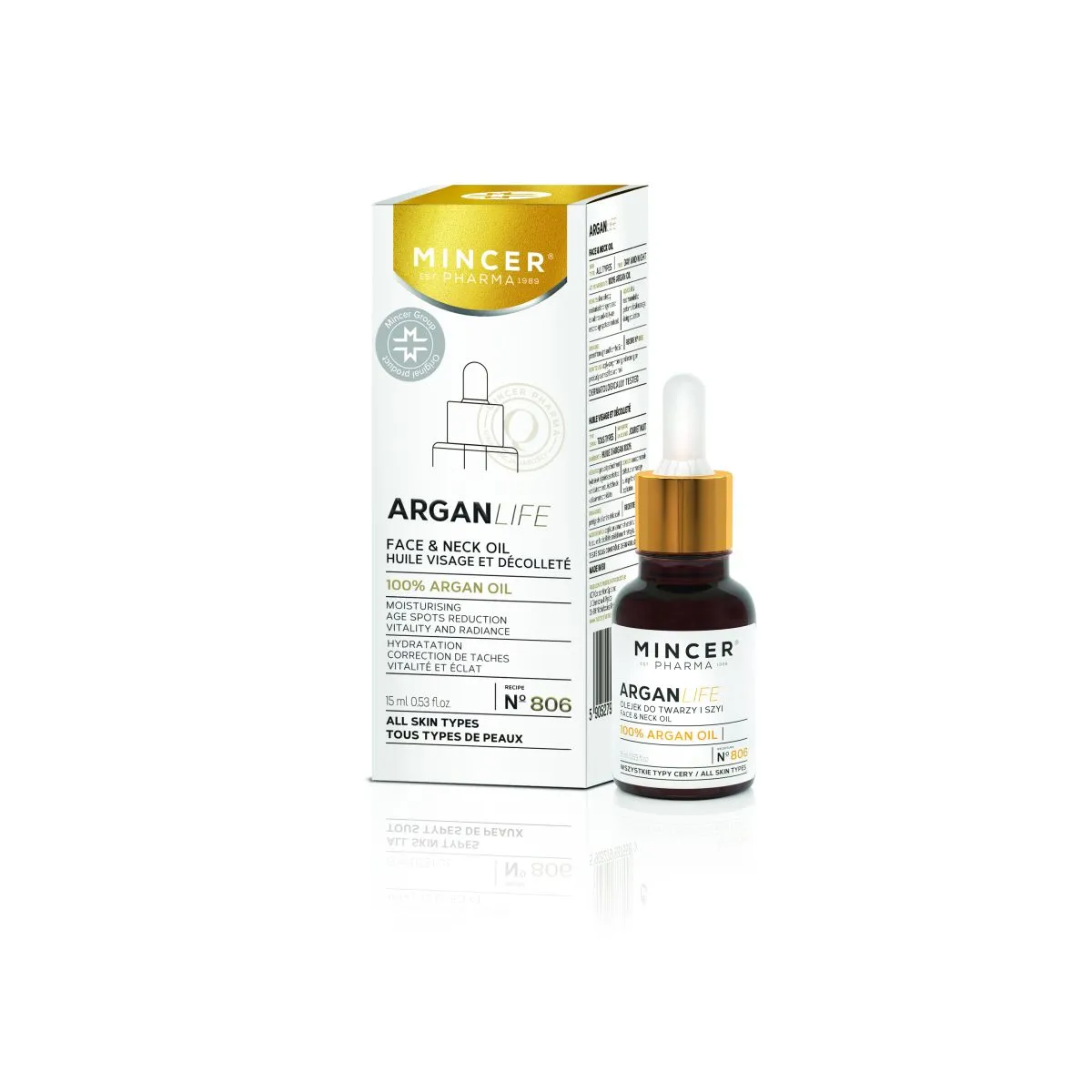 MINCER PHARMA ARGAN LIFE ARGAANIAÕLI NÄOLE JA KAELALE 15ML - Product Image