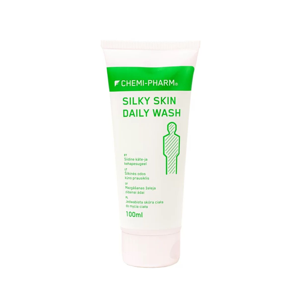 CHEMIPHARM SILKY SKIN DAILY WASH KÄTE-JA KEHAPESUGEEL 100ML - Product Image