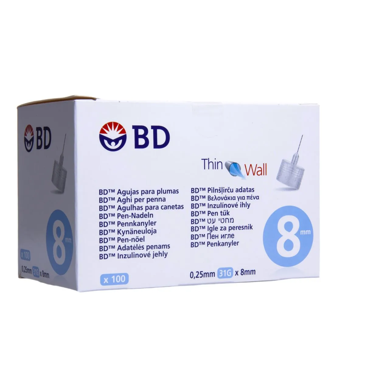 INSULIININÕELAD MICRO-FINE (0,25X8MM) N100 - Product Image