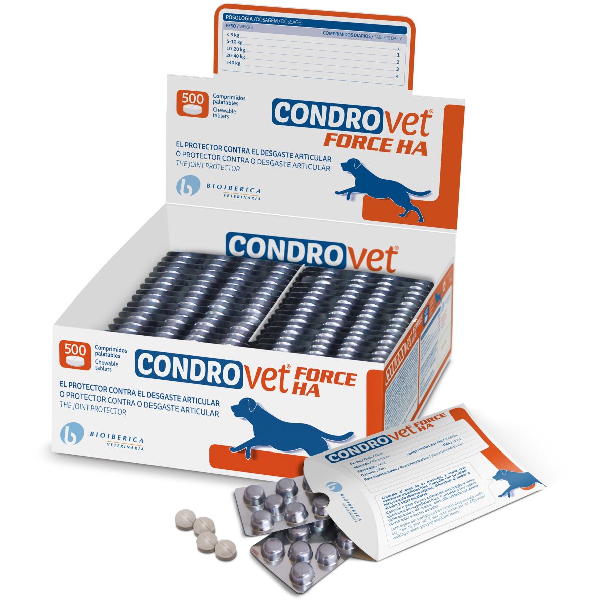 Bioiberica Condrovet Force HA koertele N500 - Product Image