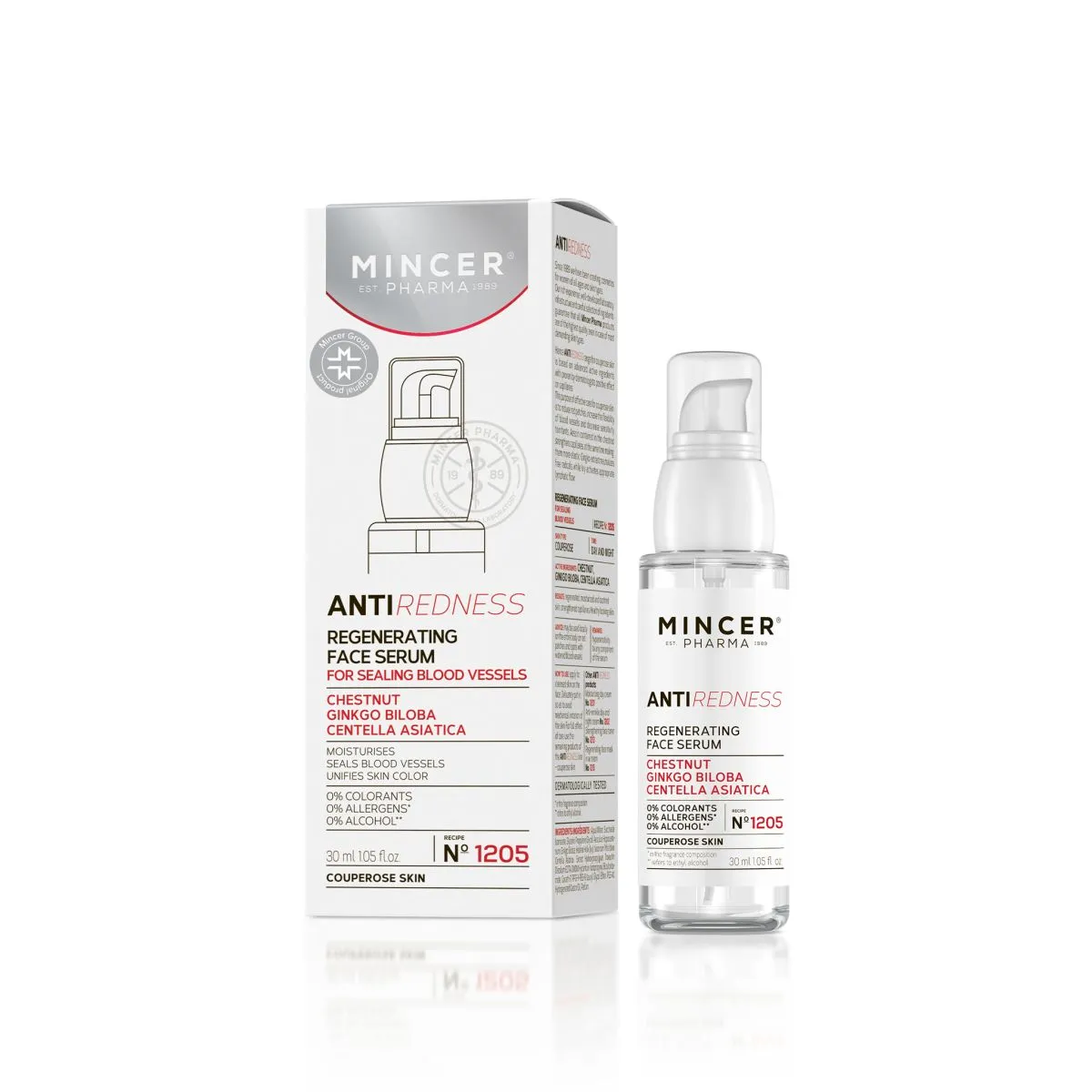 MINCER PHARMA REDNESS SEERUM PUNETUSVASTANE 30ML - Product Image