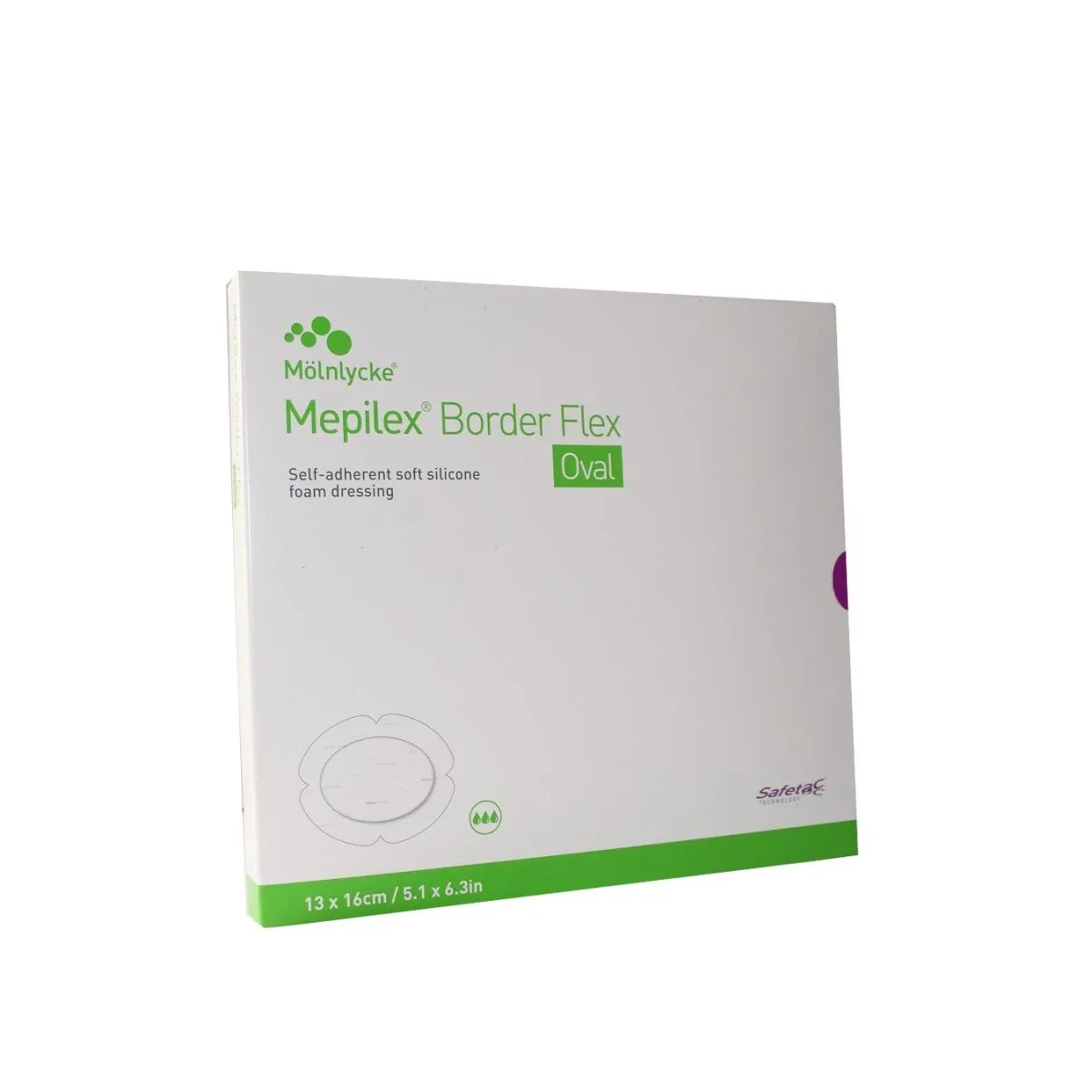MEPILEX BORDER FLEX 13CMX16CM OVAL N5 STER - Product Image