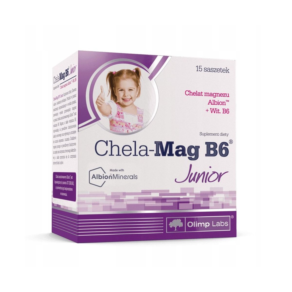 OLIMPLABS CHELA-MAG B6 JUNIOR VEESLAHUSTUV PLV N15 APELSIN - Product Image