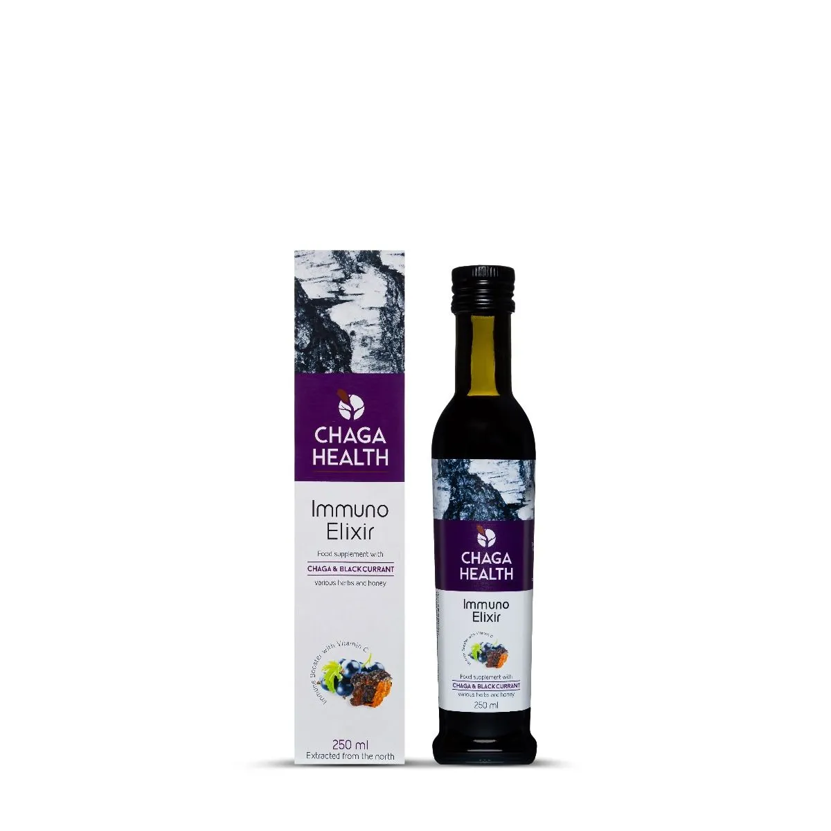 CHAGA HEALTH IMMUNO ELIXIR MUSTSÕSTRA 250ML - Product Image