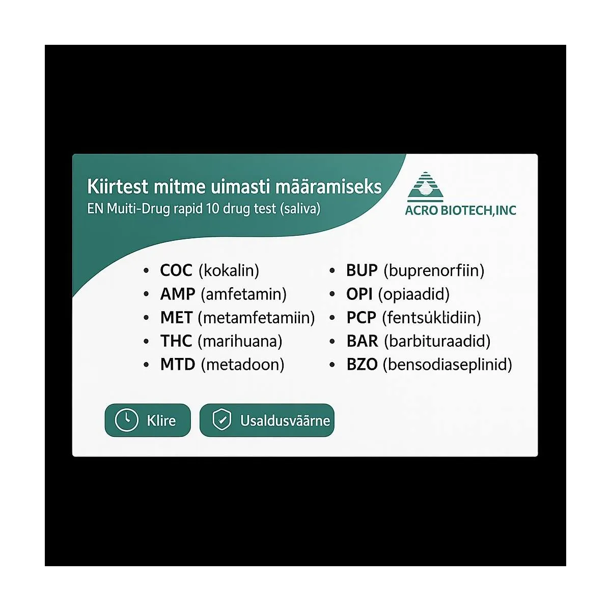 KIIRTEST 10 UIMASTI MÄÄRAMISEKS SÜLJEST N1 - Product Image