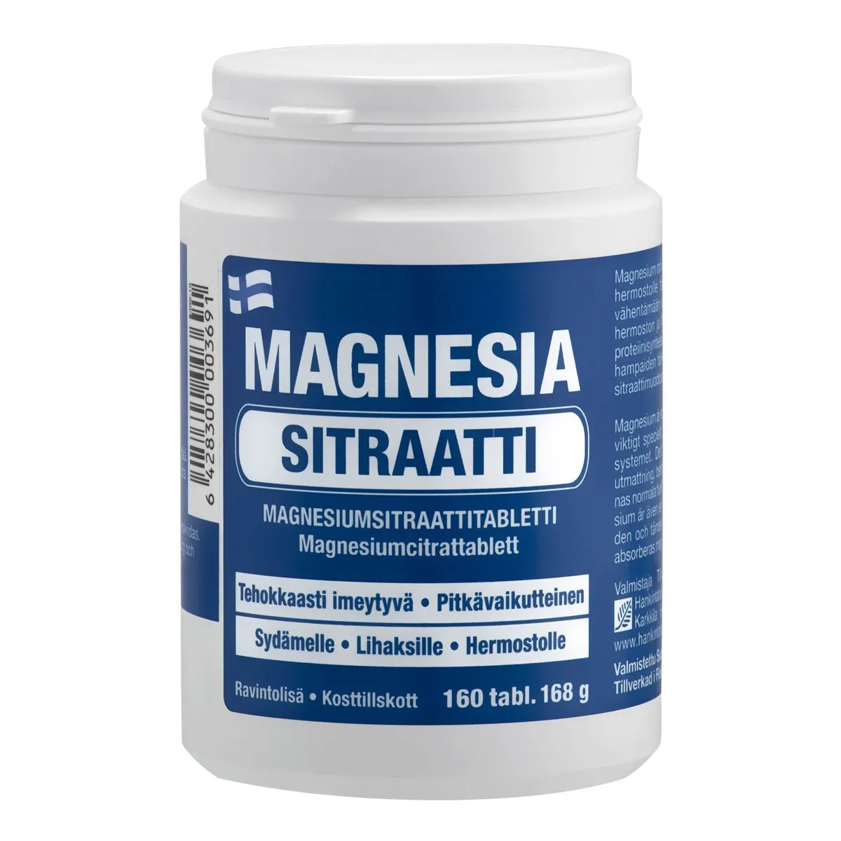 MAGNESIA SITRAATTI MAGNEESIUMI TBL N160 - Product Image