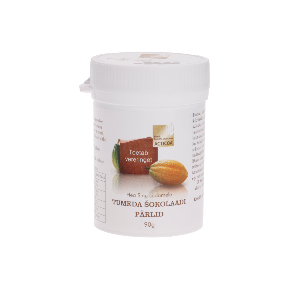 ACTICOA TUMEDA SHOKOLAADI PÄRLID 90G