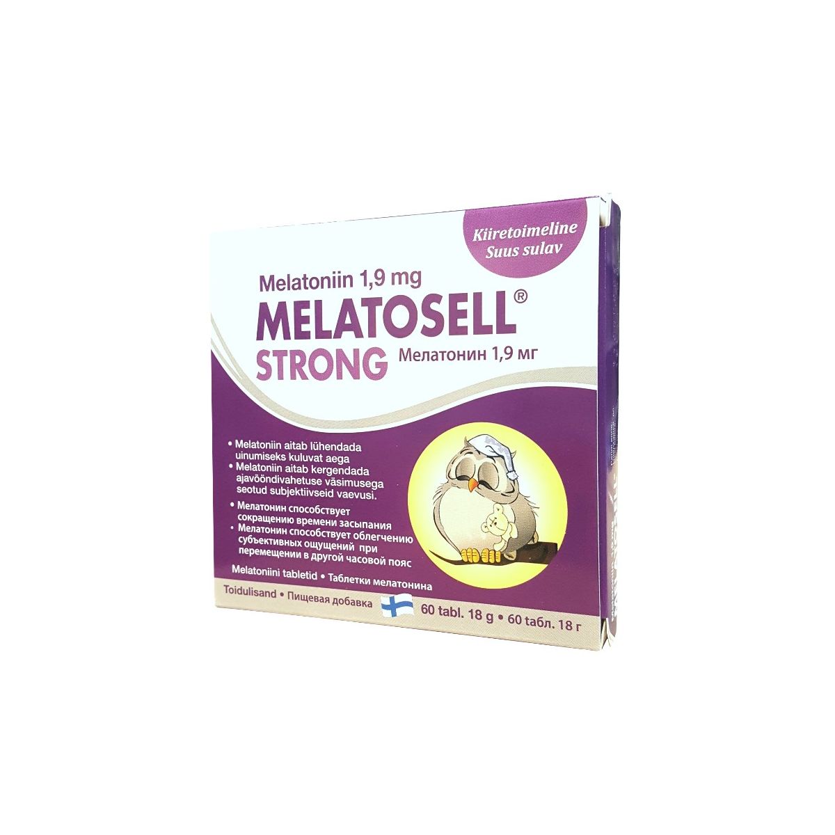MELATOSELL STRONG TBL 1,9MG N60