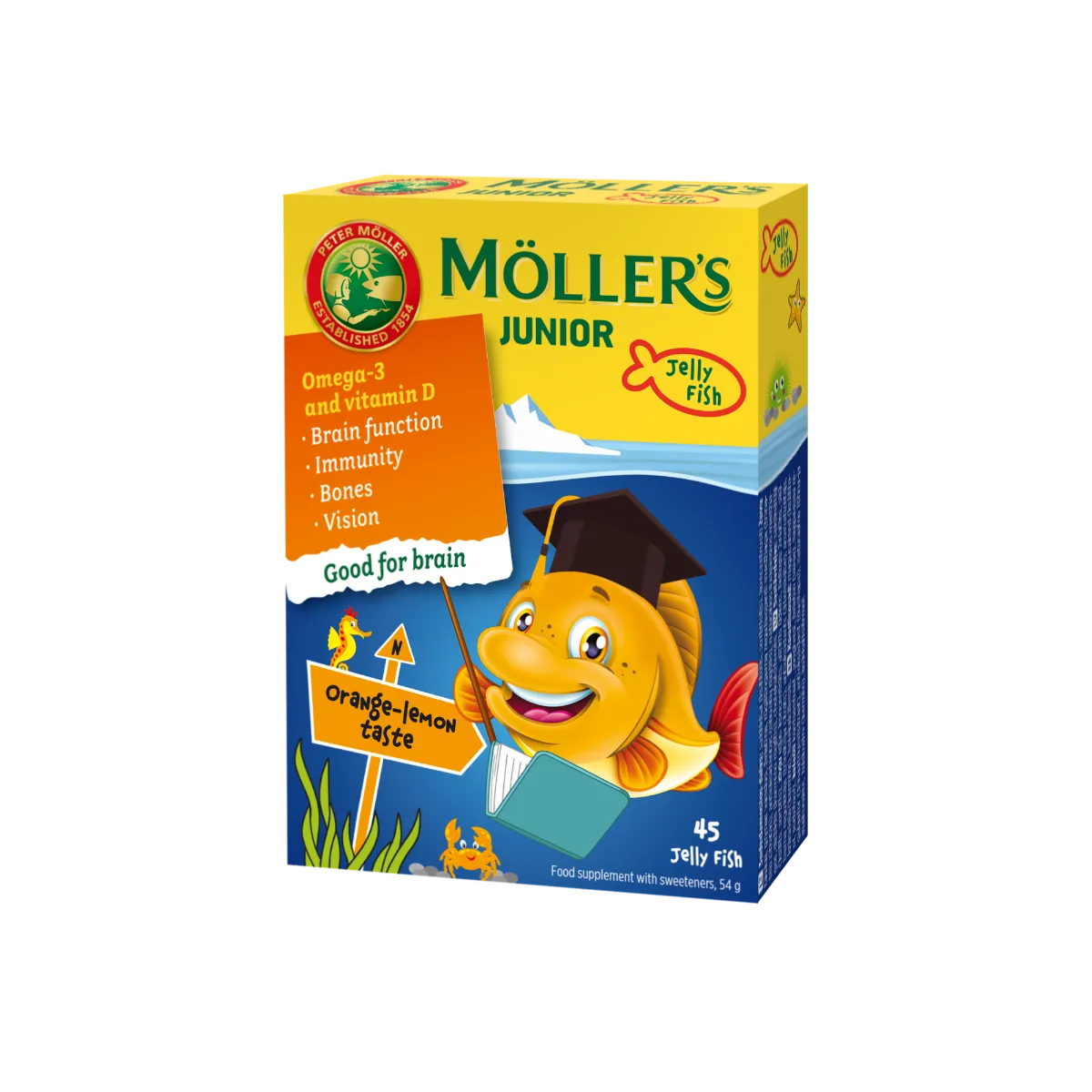 MÖLLER-S JUNIOR TSITRUSEMAITSELISED KALAKESED N45 - Product Image