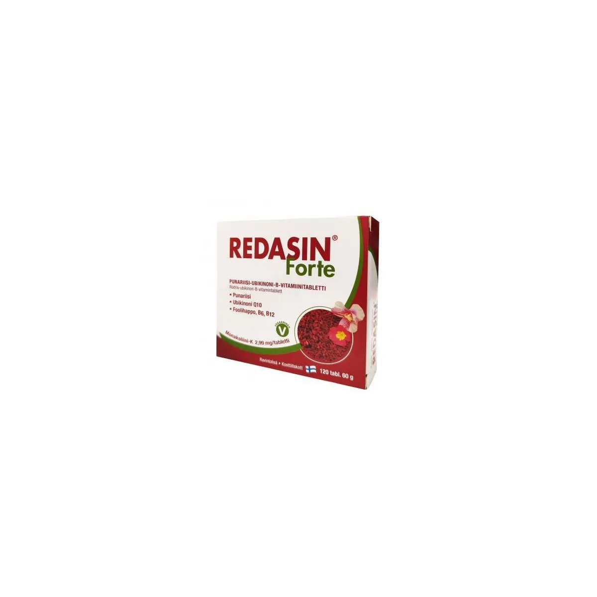 REDASIN FORTE SÜDAMETABLETID PUNASE RIISIGA N120 - Product Image