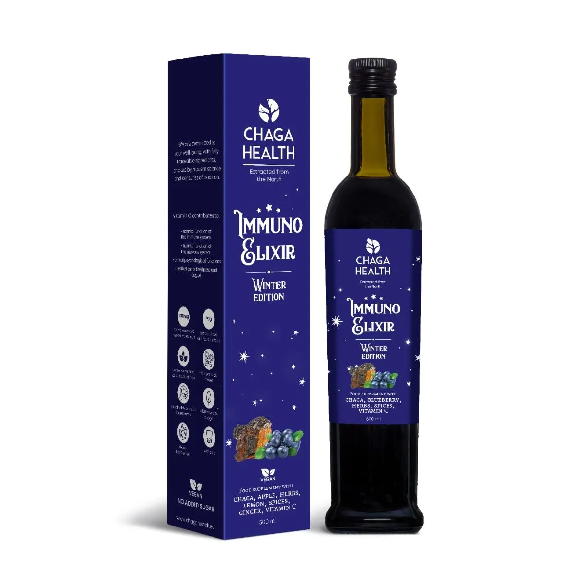 CHAGA HEALTH IMMUNO TALVE ELIKSIIR 500ML - Product Image