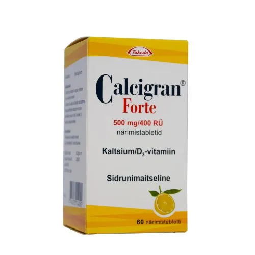 CALCIGRAN FORTE NÄRIMISTBL 500MG+400RÜ N60