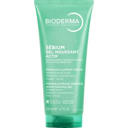 BIODERMA SEBIUM NÄOPESUGEEL AKTIIVHAPPEGA 200ML