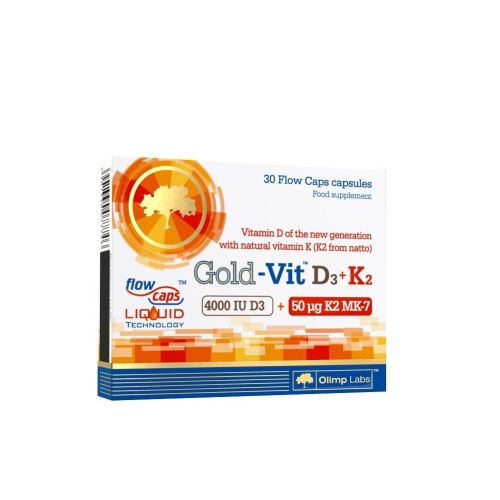 OLIMPLABS GOLD-VIT D3 4000IU + K2 VEDELKAPSEL N30