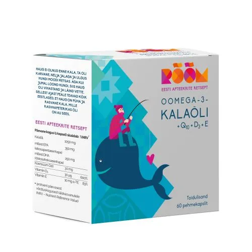 RÕÕM OOMEGA-3-KALAÕLI + Q10 + D3 + E KAPSLID N60