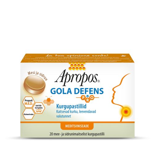 APROPOS GOLA DEFENS PASTILLID MESI JA SIDRUN N20