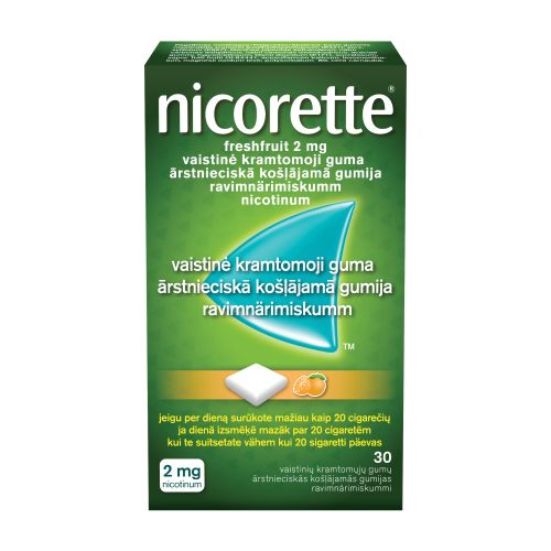 NICORETTE FRESHFRUIT NÄRIMISKUMM 2MG N30