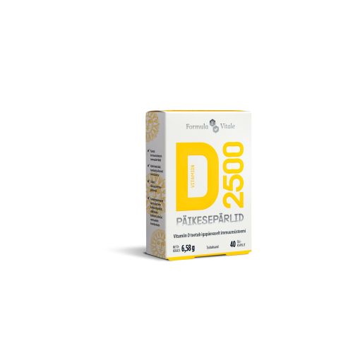 FORMULA VITALE D-VIT PÄIKESEPÄRLID 2500IU N40