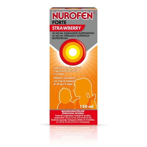 NUROFEN FORTE STRAWBERRY SUUKAUDNE SUSP 40MG/ML 150ML
