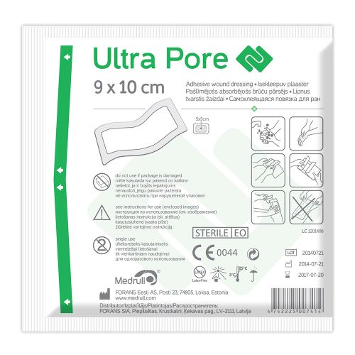 ISEKLEEPUV PLAASTER ULTRA PORE 9X10CM (MEDRULL)