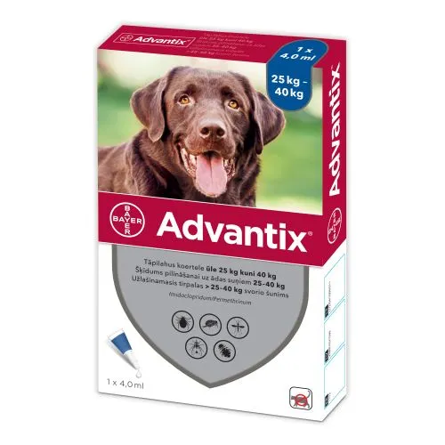 ADVANTIX TÄPILAHUS 500MG+100MG/ML 4,0ML N1 (>25-40KG)