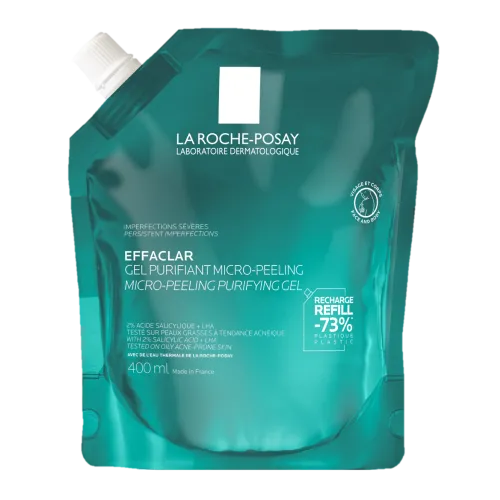 LA ROCHE-POSAY EFFACLAR PESUGEEL MIKROKOORIV TÄITEPAKEND 400ML