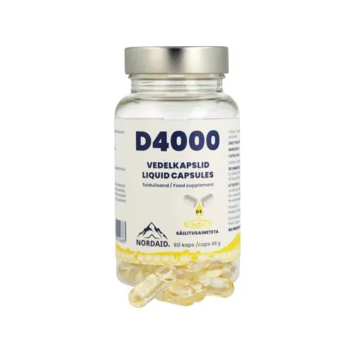 NORDAID D-VITAMIIN D4000 VEDELKAPSEL N60