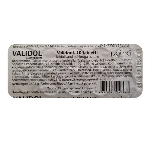 VALIDOOL SUHKRUGA 60MG N10