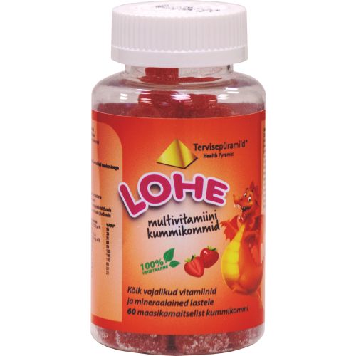 TERVISEPÜRAMIID LOHE MULTIVITAMIINI KUMMIKOMMID N60