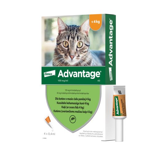 Advantage täpilahus kassidele 0,4ml