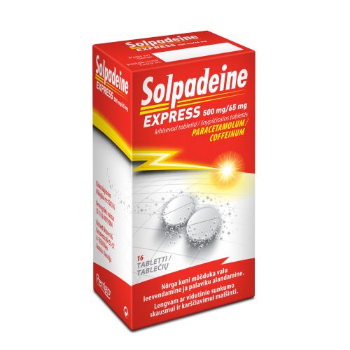 SOLPADEINE EXPRESS KIHISEV TABLETT 500MG+65MG N16
