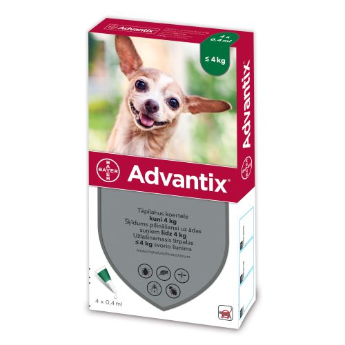 Advantix täpilahus 500 mg + 100 mg/ml 0,4ml 4 tk