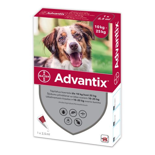 Advantix täpilahus 500 mg + 100 mg/2,5 ml