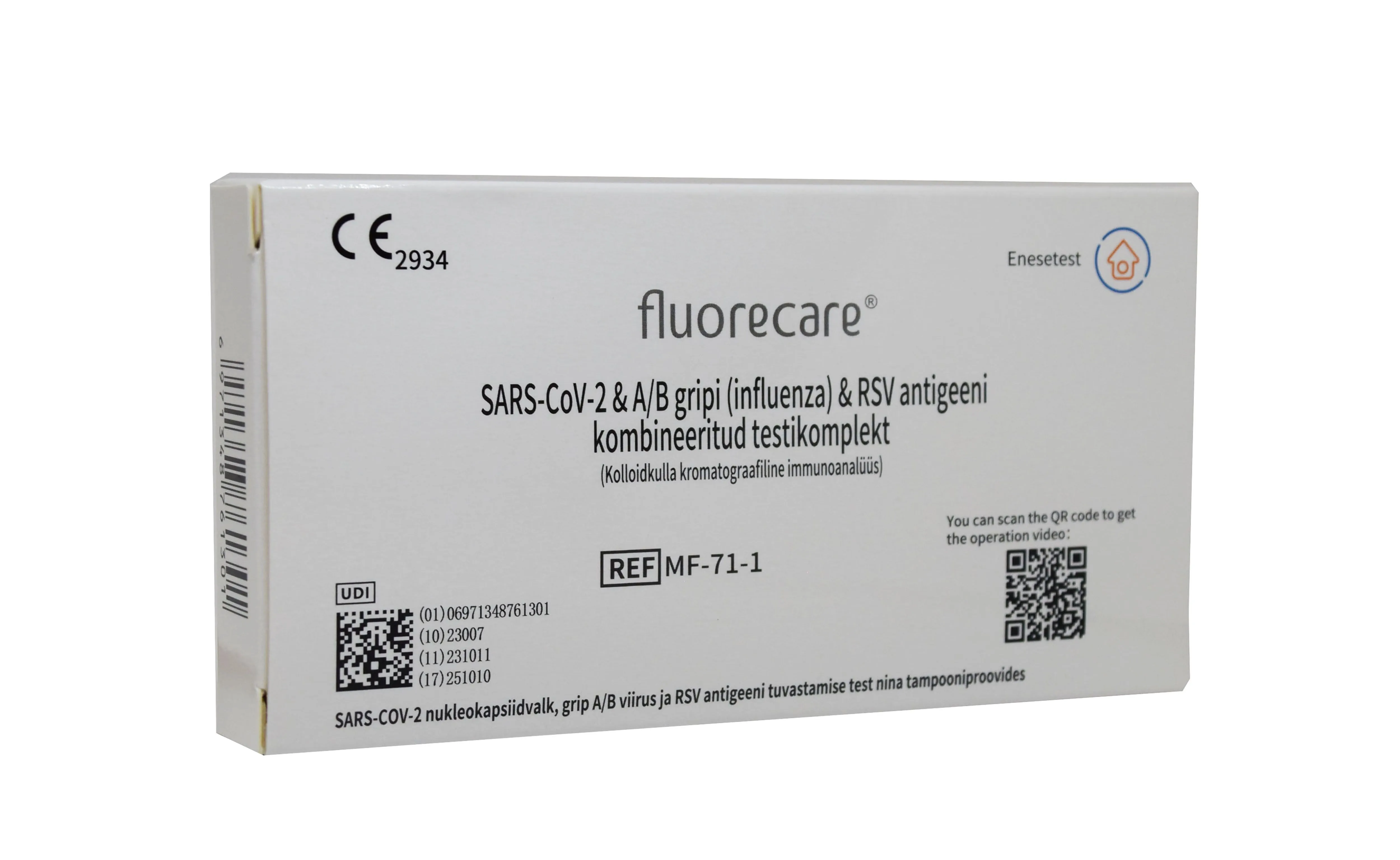 ANTIGEENI KIIRTEST SARS COV-2, A/B GRIPIVIIRUS JA RSV FLUORECARE N1 - Product Image 2