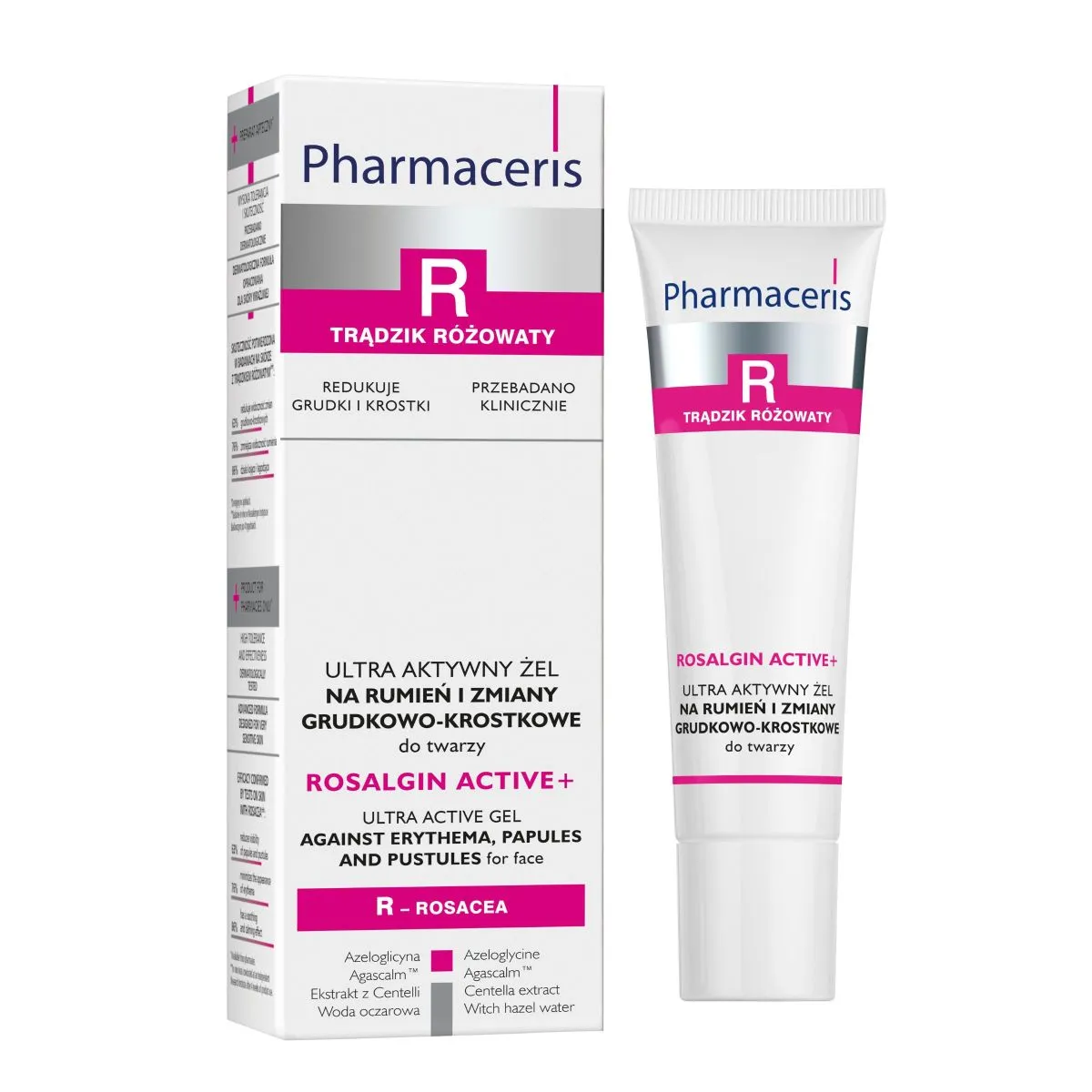 PHARMACERIS R ROSALGIN ACTIVE+ GEEL PUNETAVALE NAHALE 30ML - Product Image